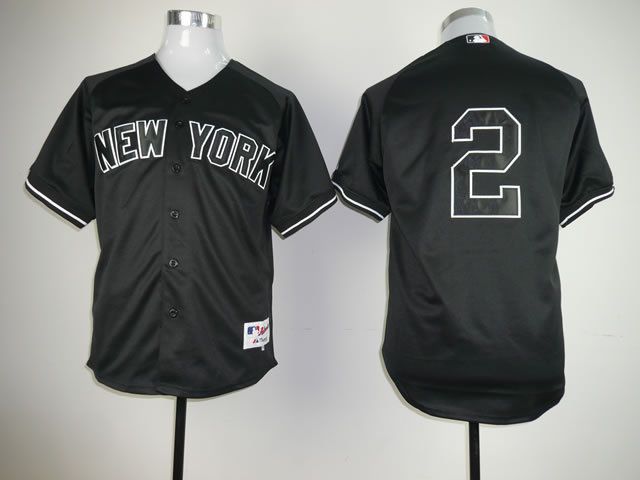 Men New York Yankees #2 No name Black MLB Jerseys->youth mlb jersey->Youth Jersey